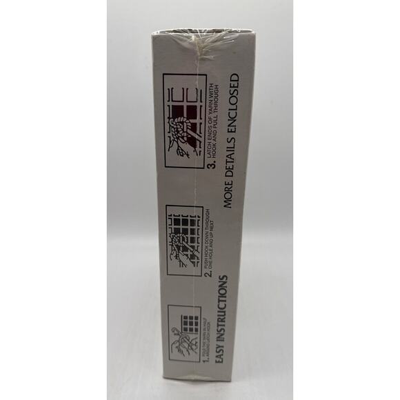 Vintage 1988 National Yarn Crafts Latch Hook Kit Christmas Candle Sealed 18”x24” - Picture 6 of 7
